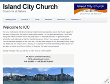 Tablet Screenshot of islandcitychurch.org